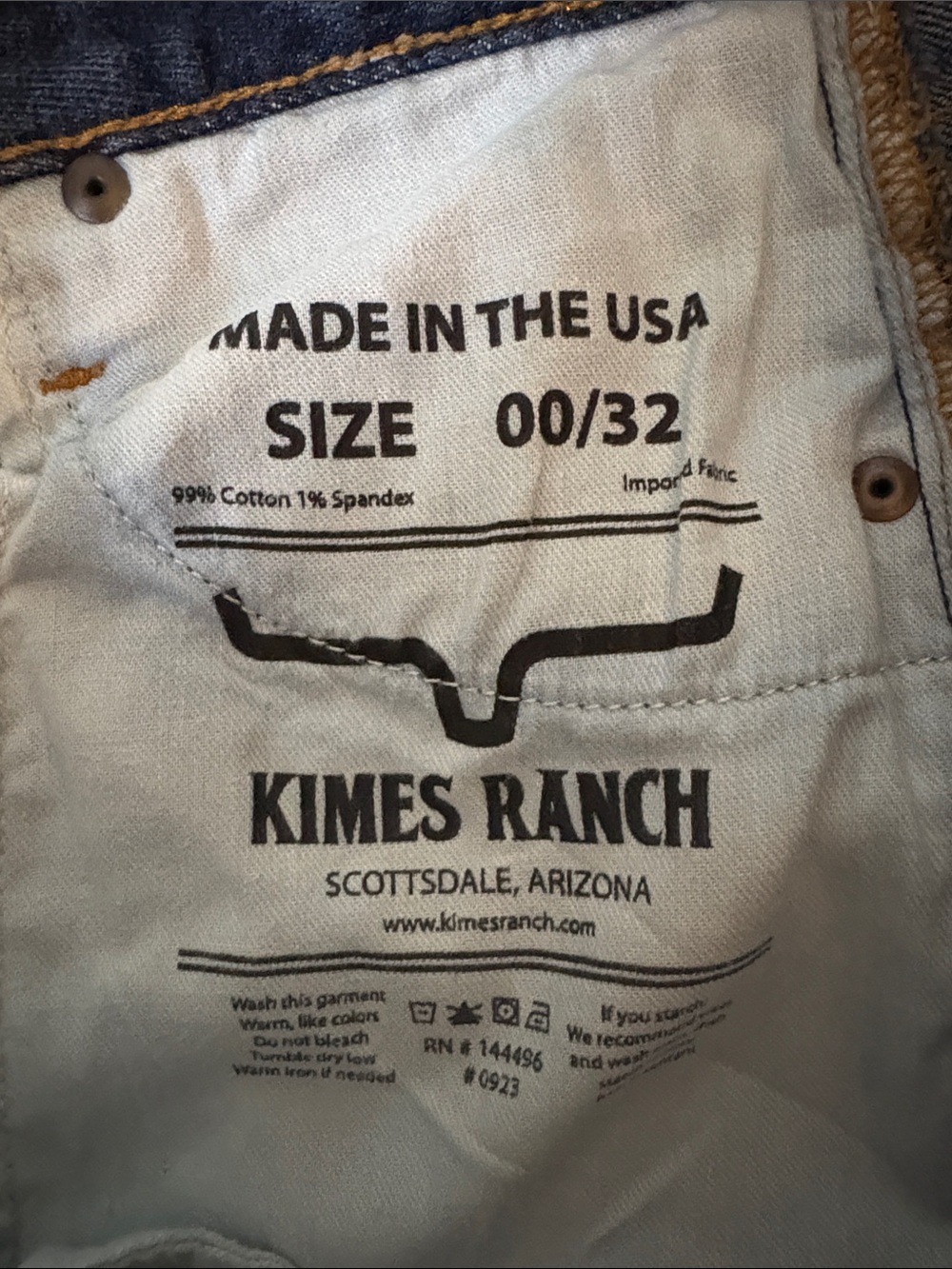 Kimes Ranch Dark Blue Flare Jeans Size 00/32 - Picture 5 of 6